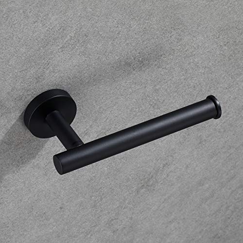 USHOWER Matte Black Toilet Paper Holder - color: Matte Black