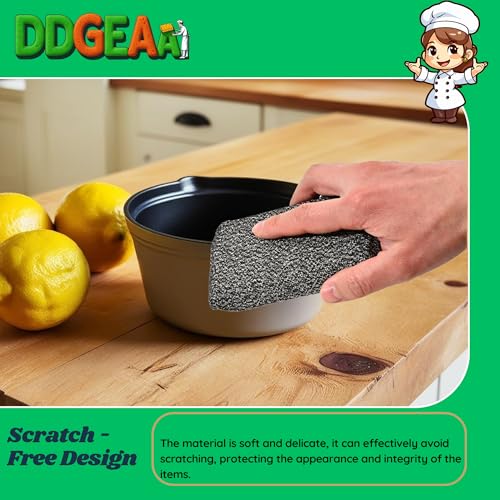 Heavy Duty Kitchen Sponges, 2 Pack Grey Non Scratch Cleaning Pads - size: 2 Pack