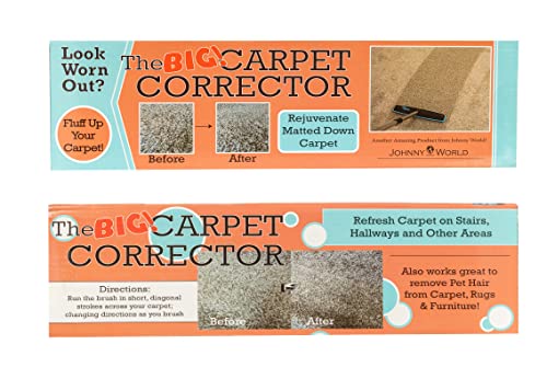 The Big Carpet Corrector- Carpet Rake to Rejuvenate Your Matted Carpet. Perfect for Hallways, Stairs, Steps, and Other High Traffic Areas.