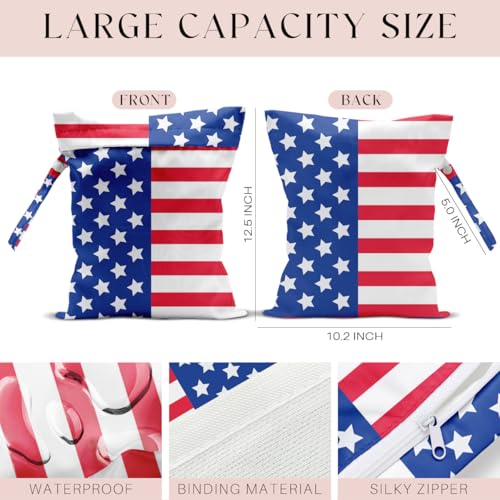 Wet Bag Wet Dry Bag For Swimsuit Travel Beach Pool Diapers Dirty Yoga Gym Clothes Toiletries Makeup Bag National flag - color: National flag