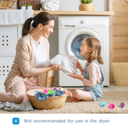 Blulu 12 Pieces Pet Hair Remover for Laundry, Bright Color - color: Bright Color