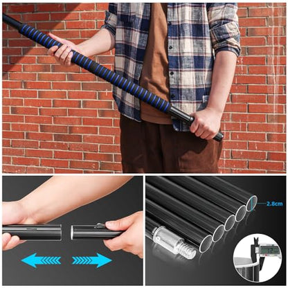 26FT Window Cleaning Brush Kit, 4-26ft Adjustable Water Fed Pole Kit