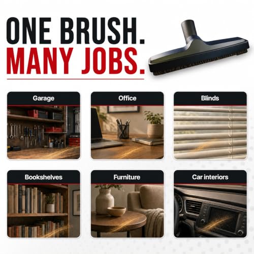 MP Maresh Products Floor Brush Attachment - Horsehair Brush, Black, 12 inch - size: 12 Inch Black