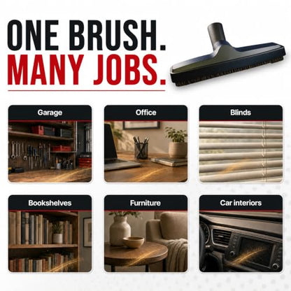 MP Maresh Products Floor Brush Attachment - Horsehair Brush, Black, 12 inch - size: 12 Inch Black