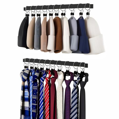 Hat Rack with Steel Clips for Wall Baseball Cap Set of 2