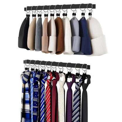 Hat Rack with Steel Clips for Wall Baseball Cap Set of 2
