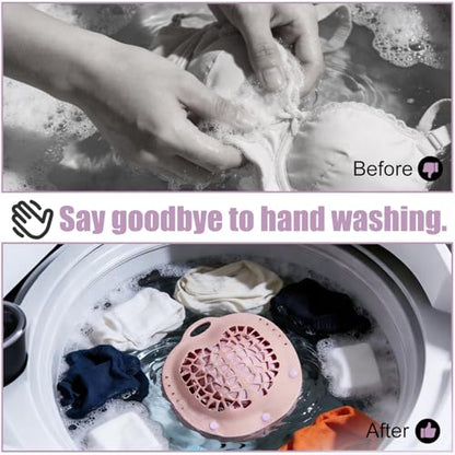 2 PCS Silicone Bra Washing Bag for Laundry, Washing Machine Bra Protector Underwear Holder Laundry Storage Bag Lingerie Wash Bag