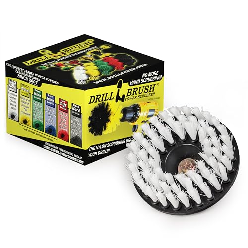 Polishing Scrub Brush - Carpet Cleaner Brush - Threaded Shaft Brush - Glass Cleaner Brush - Carpet Brush for Vehicles - Car Detailing Kit - Interior - Professional Car Detailing Kit for Vehicles - color: White