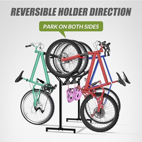 Sttoraboks 3-Bike Floor Stand, Adjustable Garage Bike Storage Rack - size: 3 Bikes