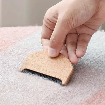 Beech Wood Lint Remover, Manual Cashmere Comb, Portable Sweater Comb, Fabric Shaver, Pill Remover, Lint Scraper, Wooden Clothes Scraper, Fuzz Remover for Cashmere Sweaters, Wool Coats Woolen Garments