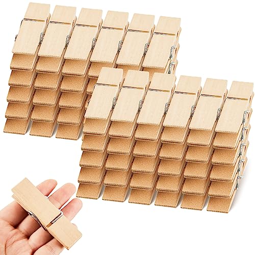 Kigley 90 Pcs Large Wooden Clothespins Jumbo Extra Wide 2.83 Inches Length