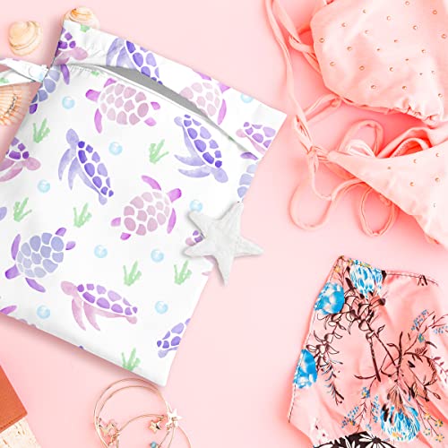 Wet Bag, Wet Dry Bag, Wet Bag for Swimsuit, Travel, Beach, Pool, Diapers, Dirty Yoga Gym Clothes, Makeup Bag, Waterproof Reusable Beach Bag Anchor Sea Turtle Pirate Blue - color: crab beach accessories-02