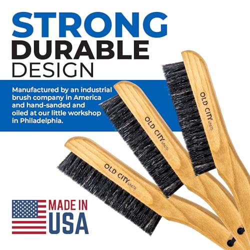 Clothes Brush Garment Brush-USA-Lint Brushes for Clothes, Lint Remover for Clothes 100% Boar Bristle Men's Wool Suit Brush, Suede, Furniture and Upholstery, Hat Brush