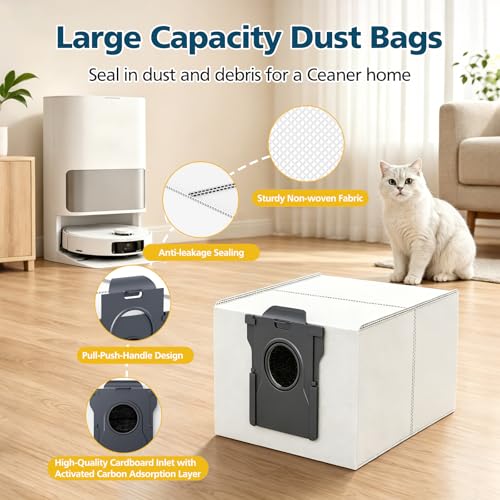 18 PACK Dust Bags for Dreame L40 Ultra Gen 2/L40 Ultra/X40 Ultra/X50 Ultra