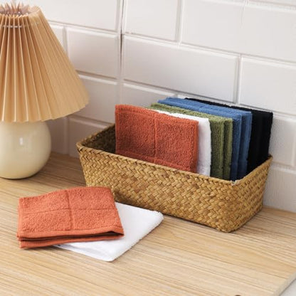 Glynniss Kitchen Dish Cloths for Washing Dishes, Black Terry Dish Rags - color: Black, size: 11x11 inches