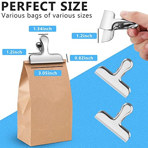FINDMAG Bag Clips, 8 Pack Chip Clip Set for Kitchen Storage Use, Silver - color: Silver, size: Set of 8