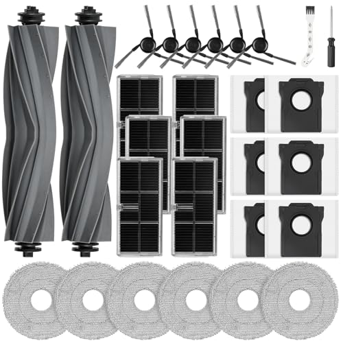 Accessories Kit & Floor Cleaning Solution Compatible with Dreame X40 Ultra/L40 Ultra Robot Vacuum, No Residue, Low Foam,28PCS Replacement Parts