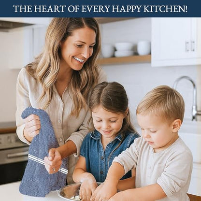 LANE LINEN Absorbent Kitchen Towels 100% Cotton Lint-Free 12 Pack - color: 07: Indigo, size: 12 Pack