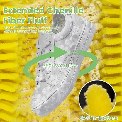2Pcs Shoe Washing Machine Bag, Yellow Green - color: Bright yellow Green