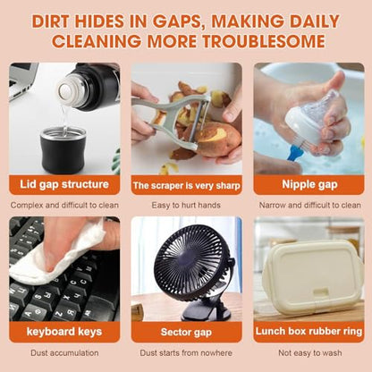 3 in 1 Cup Lid Cleaning Brush, Multifunctional Cleaning Brush Portable Cup Lid Cleaner for Bottle Gap Tight Spaces Cup, Portable Cup Lid Cleaner, 1 Pcs Green - color: 1 Pcs Green