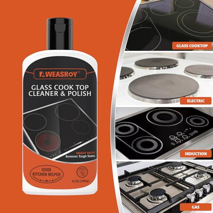 AWEASROY 20pcs Glass Stove Top Cleaner Kit 12 oz - Removes Tough Stains - size: 20 Count (12 oz)