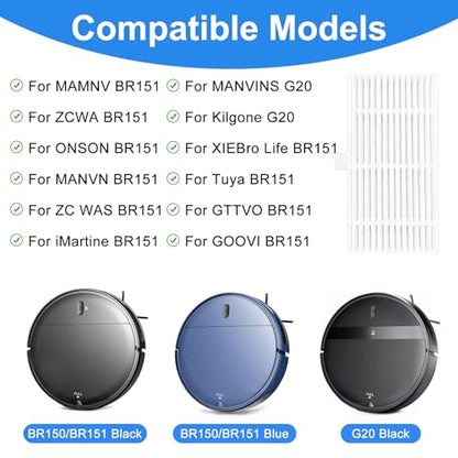 For MAMNV BR150/BR151 For BR150/BR151 For ONSON BR150/BR151 For GTTVO BR150/BR151 Robot Vacuum Cleaner, Vacuum Cleaner Replacement Kits(10PCS) - size: 10PCS