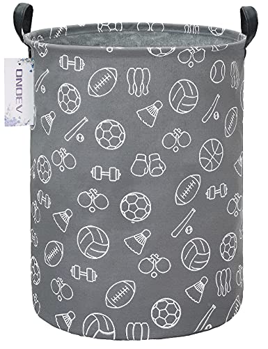 Round collapsible Large Sports Ball Laundry Hamper for Adults Kids - color: Grey Sports Ball