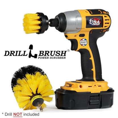 Bathroom Cleaning Brush Set - Brush Cleaning Tool - Clean Shower Brush - color: Yellow