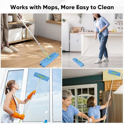 HOMEXCEL Glass Cleaning Cloths 6PK, Streak Free Towel for Windows, 14x16in - color: Blue, size: 14 x 16 Inch