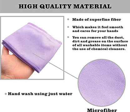 Longmann NorwexWindow Cleaning Cloth, Glass Cloth, Only Use Water, No Chemical Needed, Streaks Schatches Free, Just Add Water (Purple 1 Pack) - color: Purple 1 Pack