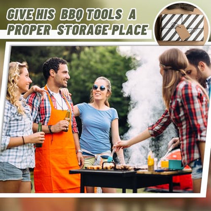 Amylove 24" Grill Tool Storage Bag, Waterproof BBQ Utensil Organizer, Green - color: Green