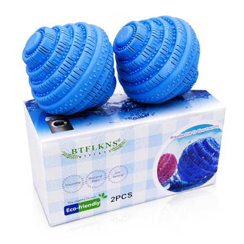 Laundry Balls Set, Eco-Friendly Laundry Balls, 2Pack, Blue - color: 2Pack,Blue