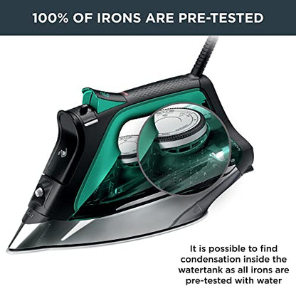 Rowenta Pro Master Stainless Steel Soleplate Steam Iron for Clothes, Anti-Drip Protection, 210 g/min, 400 Microsteam Holes, 1775 Watts Iron Steamer for Clothes, Powerful Steam DW8360 - style: Classic Professional Iron