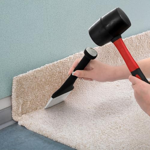 Coloch Carpet Tucking Tool, 3.5” Wide Cast Iron Carpet Tucker and Stair Tool Handheld Rug Tucking Shovel for Quick Installation, Floor Project