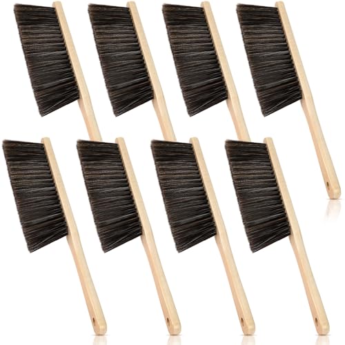 Tioncy 8 Pieces Wooden Dust Brush Bulk Hand Broom Bench Brush
