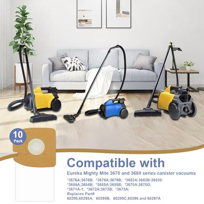 10 Pack MM Vacuum Bags Replacement For Eureka Style MM Mighty Mite 3670