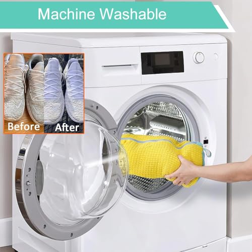2PCS Laundry Shoe Bags for Washing Machine (Yellow) - color: Yellow