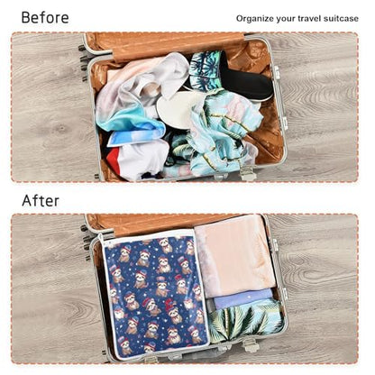 Mesh Laundry Bags Lingerie Bags for Washing Delicates 2 PCS Durable Wash Bag with Zipper Small and Medium Washable 4th July Sloths Blue - color: 4th July Sloths Blue
