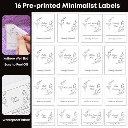 COAZEX 4 Pack Clear Laundry Pods Container & Dryer Sheet Holder,Black Lids - color: Black-Square-White Labels