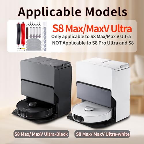 33 Pcs S8 Max/Max V Ultra Replacement Accessories Compatible with Roborock - color: for S8 Max/Max V Ultra
