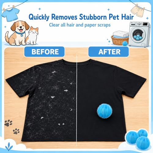 12PCS Pet Hair Remover for Laundry, Reusable Lint Catcher for Washing Machine, Efficient Debris, Hair Cleaner, Pet Hair Catcher for Clothes, Bedding, Washing Machine Hair Catcher(Blue)