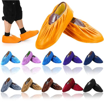 Dimeho 11 Pairs Shoe Covers Washable Thickened Boot Shoe Covers, Multicolor