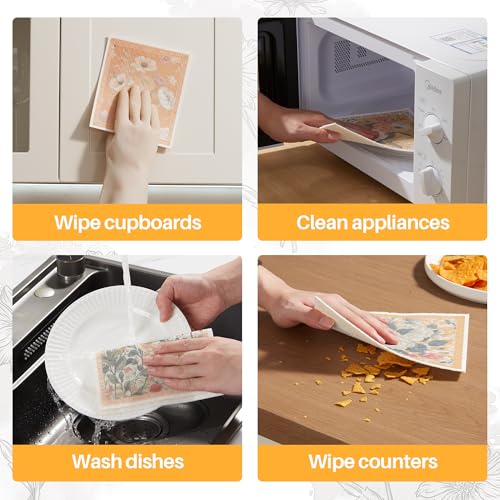 JOYMOOP 6 Pack Dishcloths for Kitchen, Reusable Absorbent Non-Scratch Cleaning Cloths, Washable Quick-Drying Rags for Cookware and Household, 6.7×7.9 Inch - color: Quiet Luxury [6 Pcs]
