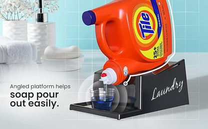 Skywin Liquid Laundry Detergent Holder Stand - 1 Pack - Black with Print - color: Black/White Print