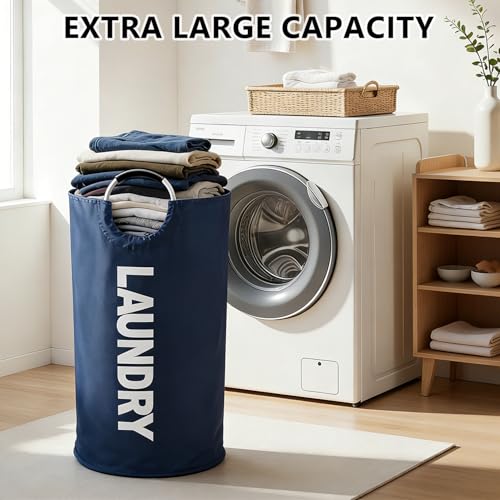 A Large 90 Liter Laundry, Navy Blue - color: Navy Blue