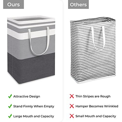 HomeHacks Laundry Basket Hamper, 3‑Pack 75L Collapsible Clothes Storage - size: 75L