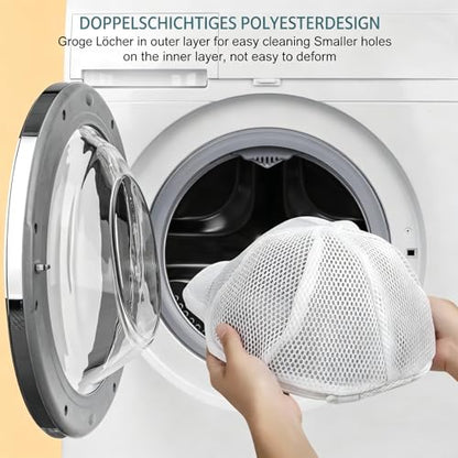 Eiito Hat Washer Cage for Washing Machine,2PCS Hat Cleaner for baseball cap - color: White 2pack