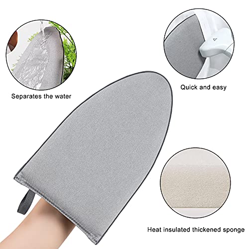 Garment Steamer Ironing Gloves Anti Steam Glove Heat Resistant Garment Steamer Mitt, Garment Steam Accessories for Clothes - color: Grey