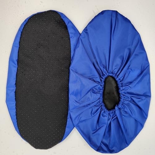 5 Pairs Waterproof Anti slip Washable Reusable Boots Cover Indoor Shoe covers (XL, Brown) - color: Brown, size: Extra Large