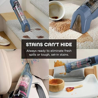 StainForce Cordless Portable Spot & Stain Remover, Deep Carpet Cleaner, Lightweight Handheld Fabric Washer for Pet Messes, Couch, and Car Seats